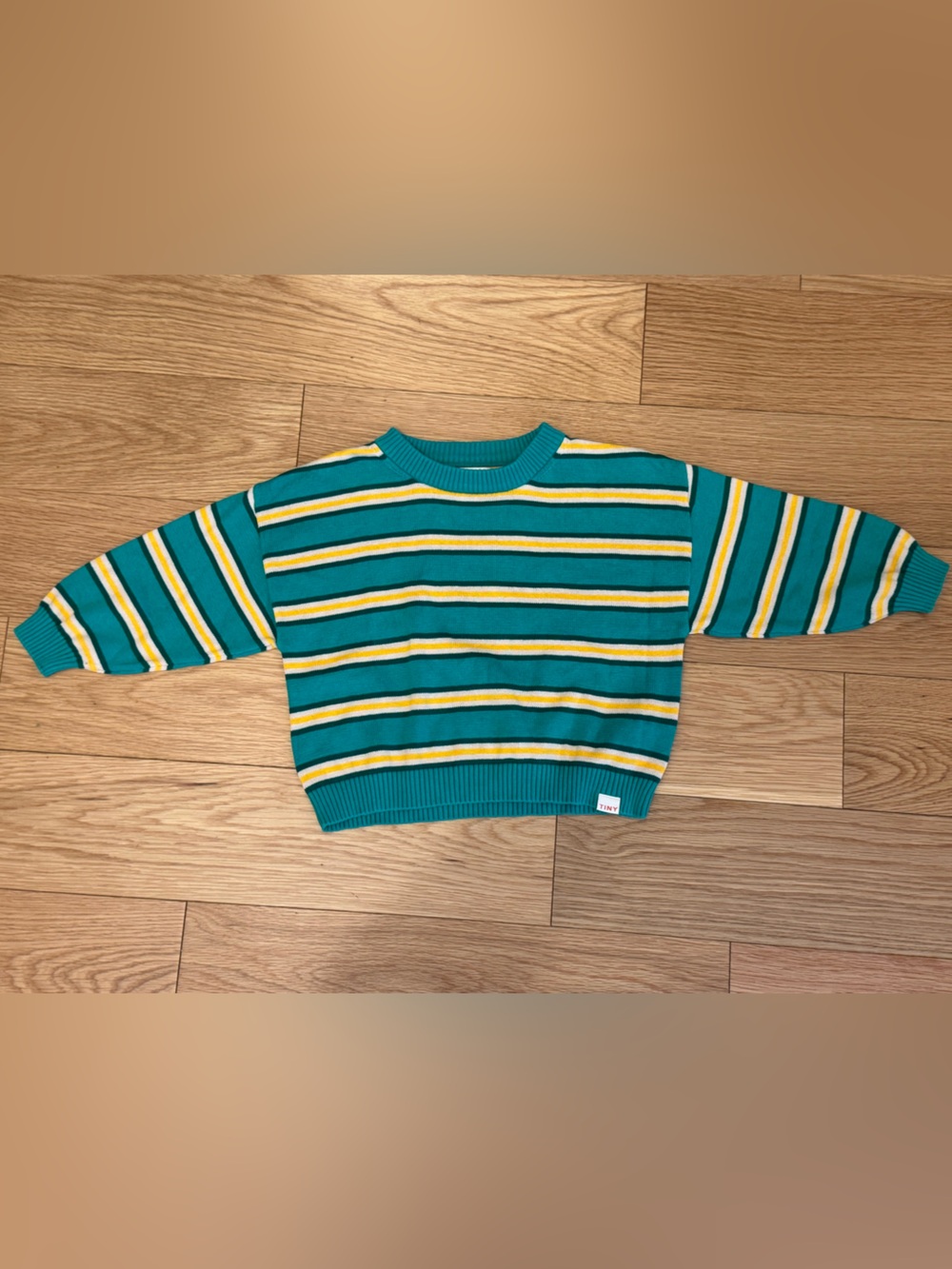 Kids Green & Yellow Stripe Sweater